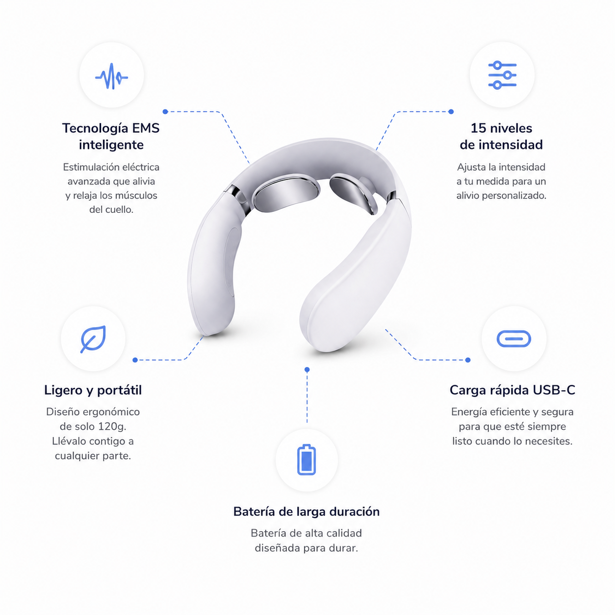 Masajeador Cervical Con Tecnología EMS